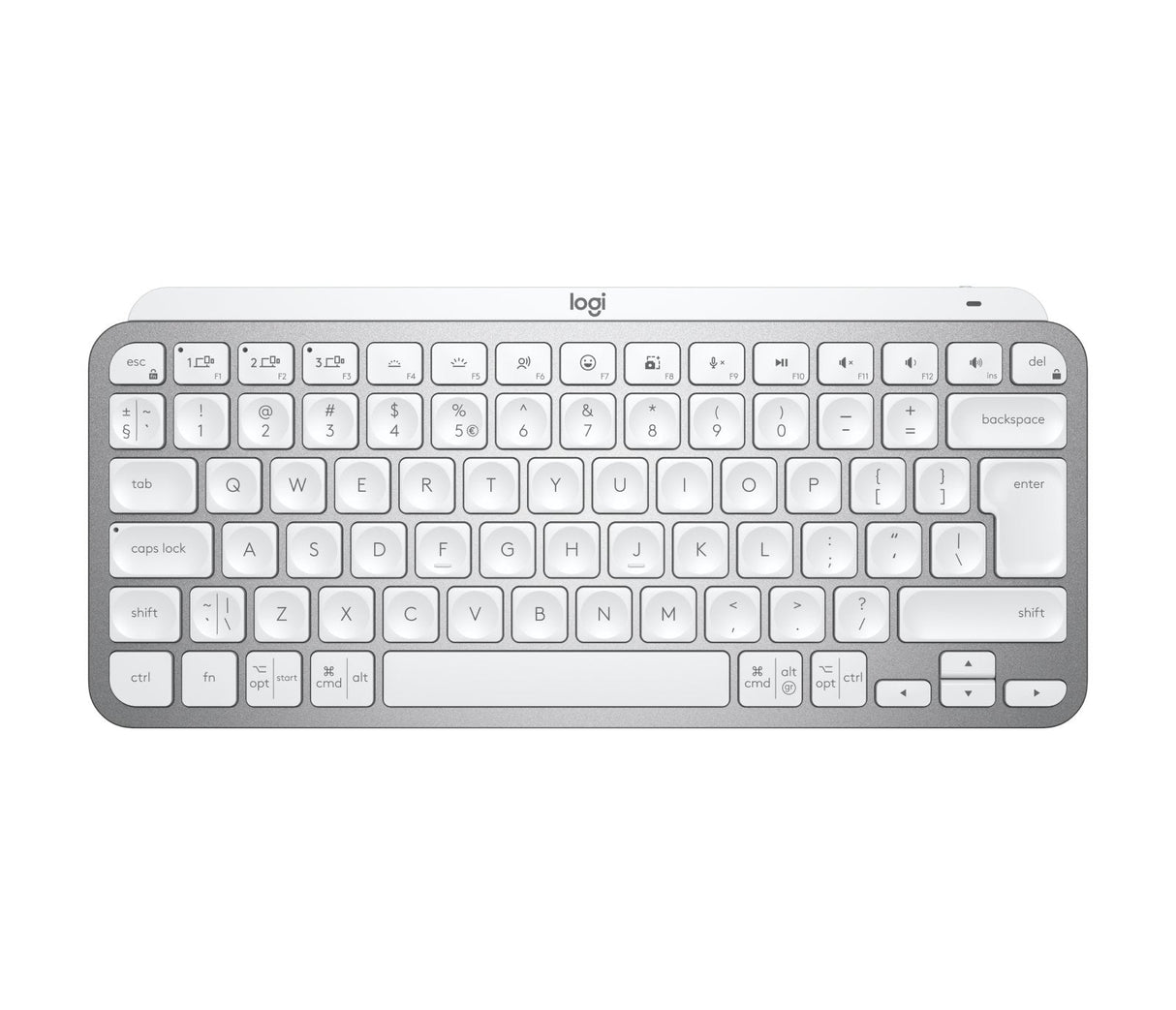 Logitech Mx Keys Mini For Business Teclado Retroiluminación Inalámbrico Bluetooth Le Qwerty Inglés Internacional Gris Pálido
