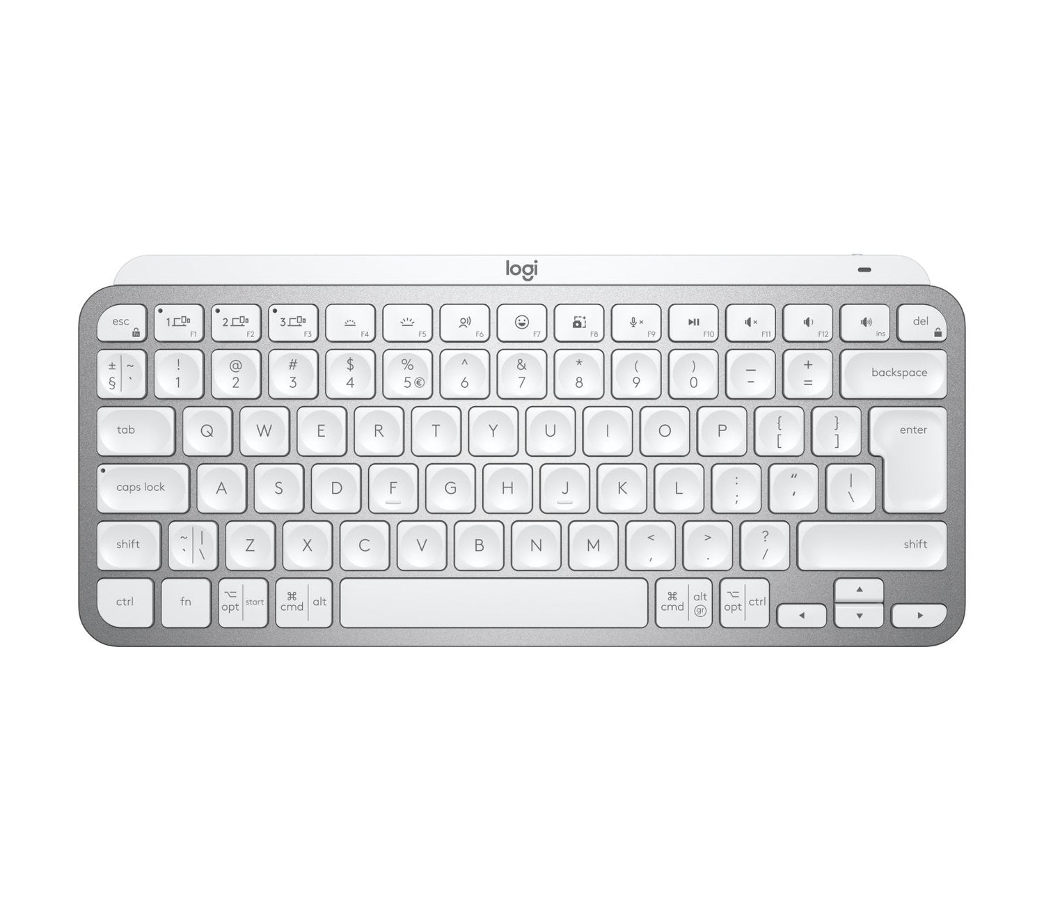 Logitech Mx Keys Mini For Business Teclado Retroiluminación Inalámbrico Bluetooth Le Qwerty Inglés Internacional Gris Pálido