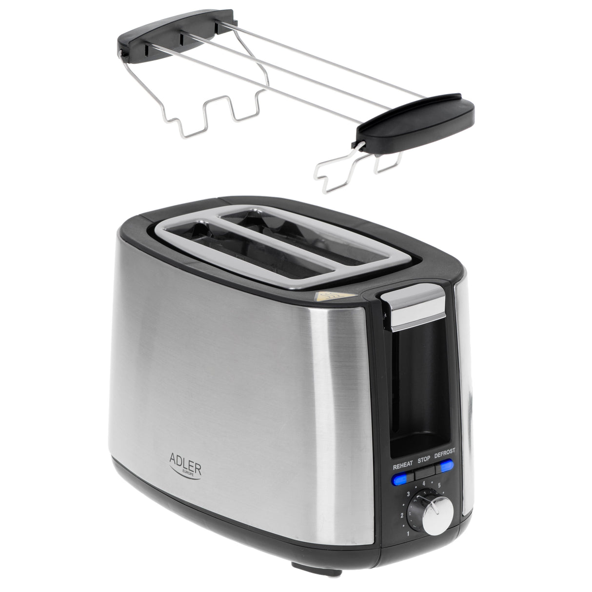 EAN 5903887802154 - Adler AD 3214 tostadora 7 2 rebanada(s) 900 W Plata imagen 6