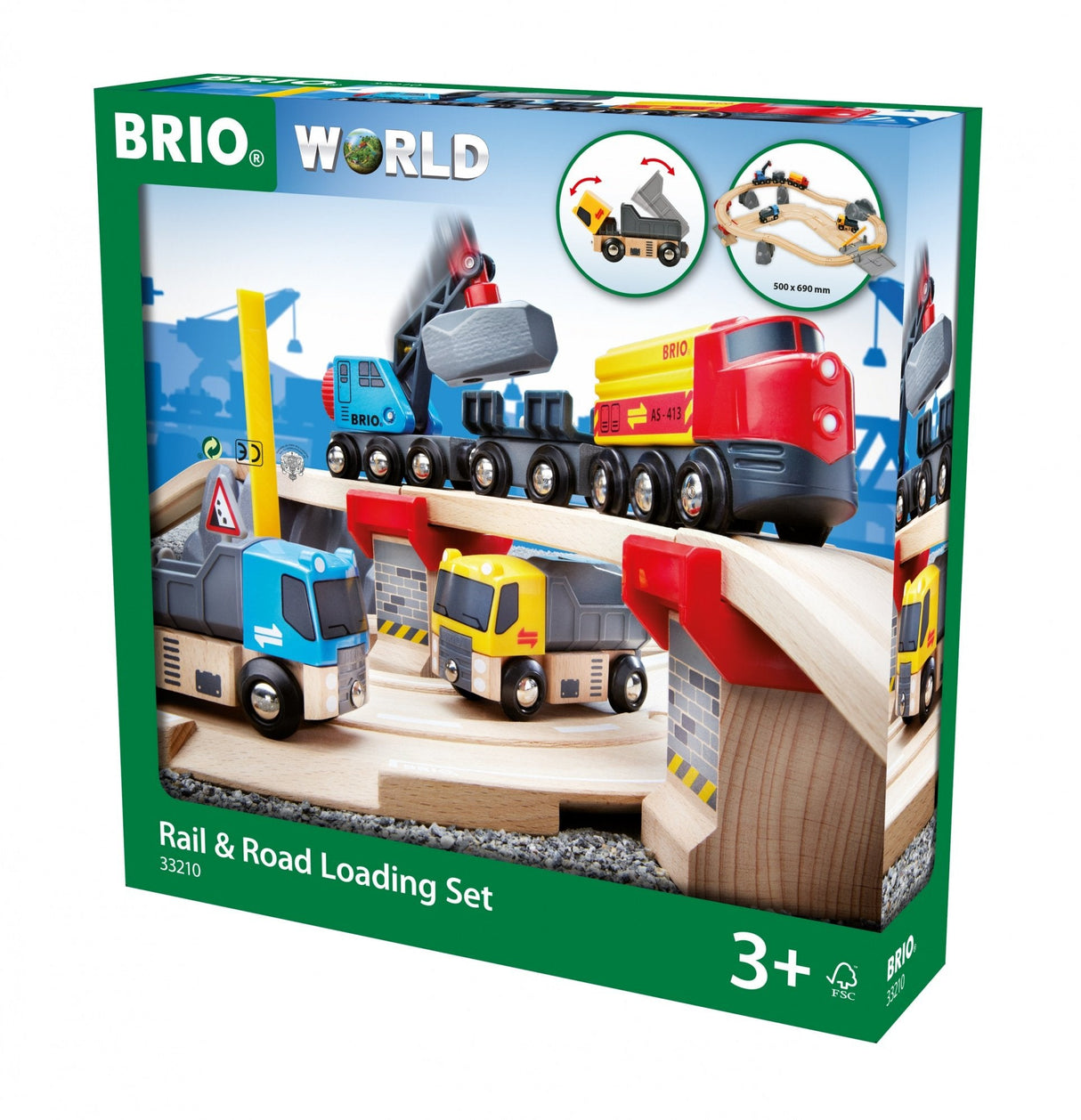 Brio World World Roads & Rails Juego De Carga De Piedras, Tren 33210