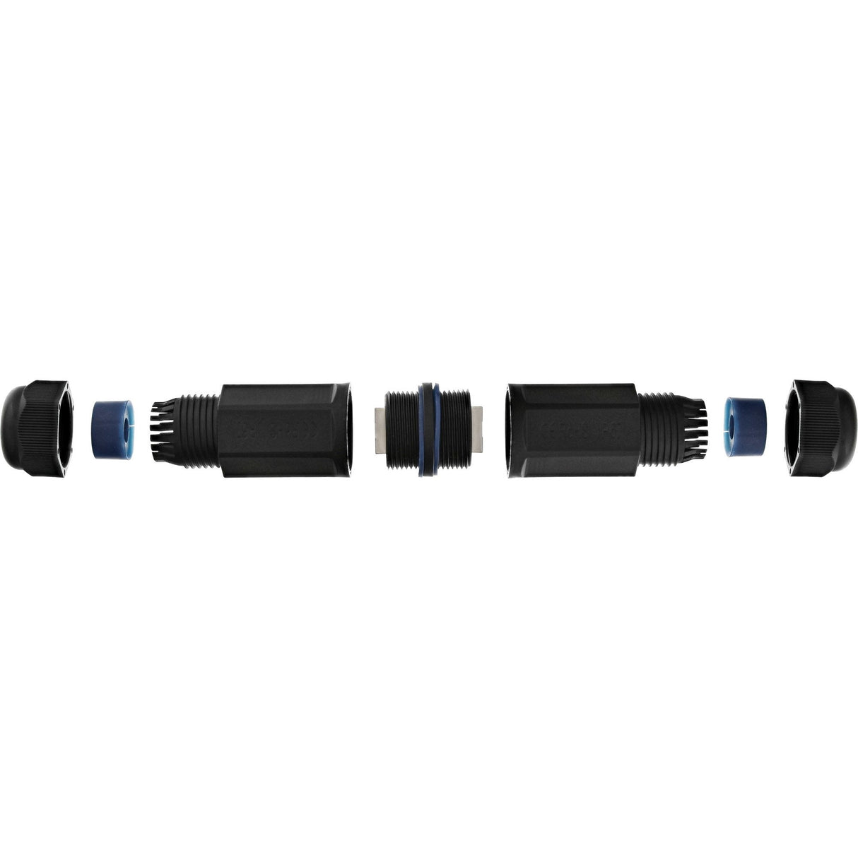 Acoplamiento Inline Cat.6, Resistente Al Agua Ip67, 2x Rj45 F/F, 1:1