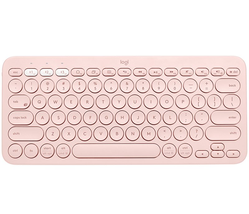 Teclado Español Logitech K380 Multi-Device Bluetooth Qwerty Rosa 920-009587