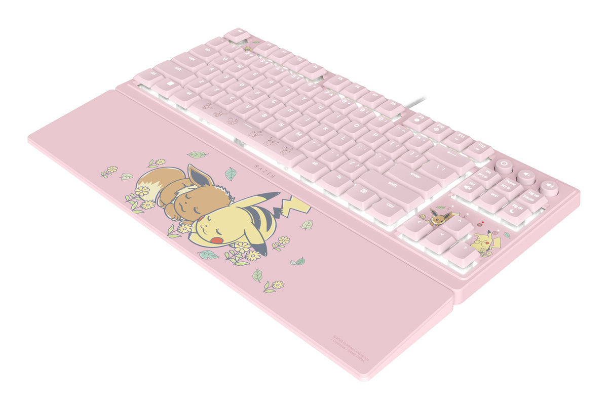 Razer Ornata V3 Tenkeyless Pikachu & Eevee Edition Teclado Juego Usb Rosa