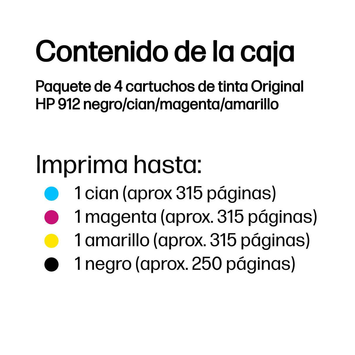 EAN 0195122352295 - HP 912 4-Pack CMYK(4) Original Ink Cartridge Combo cartucho de tinta 4 pieza(s) Rendimiento estándar Negr imagen 3
