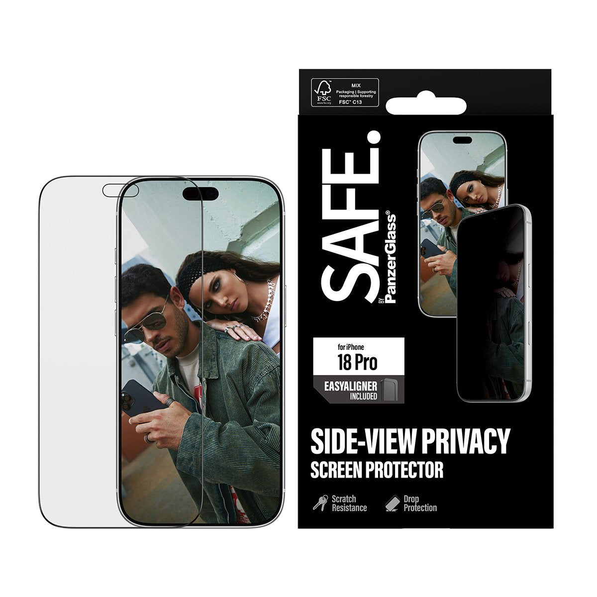 Panzerglass Safe. Privacy Screen Protector Iphone 18 Pro