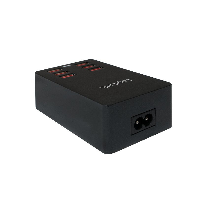 Logilink Usb Table Charger, 6 Port, 32w, Negro