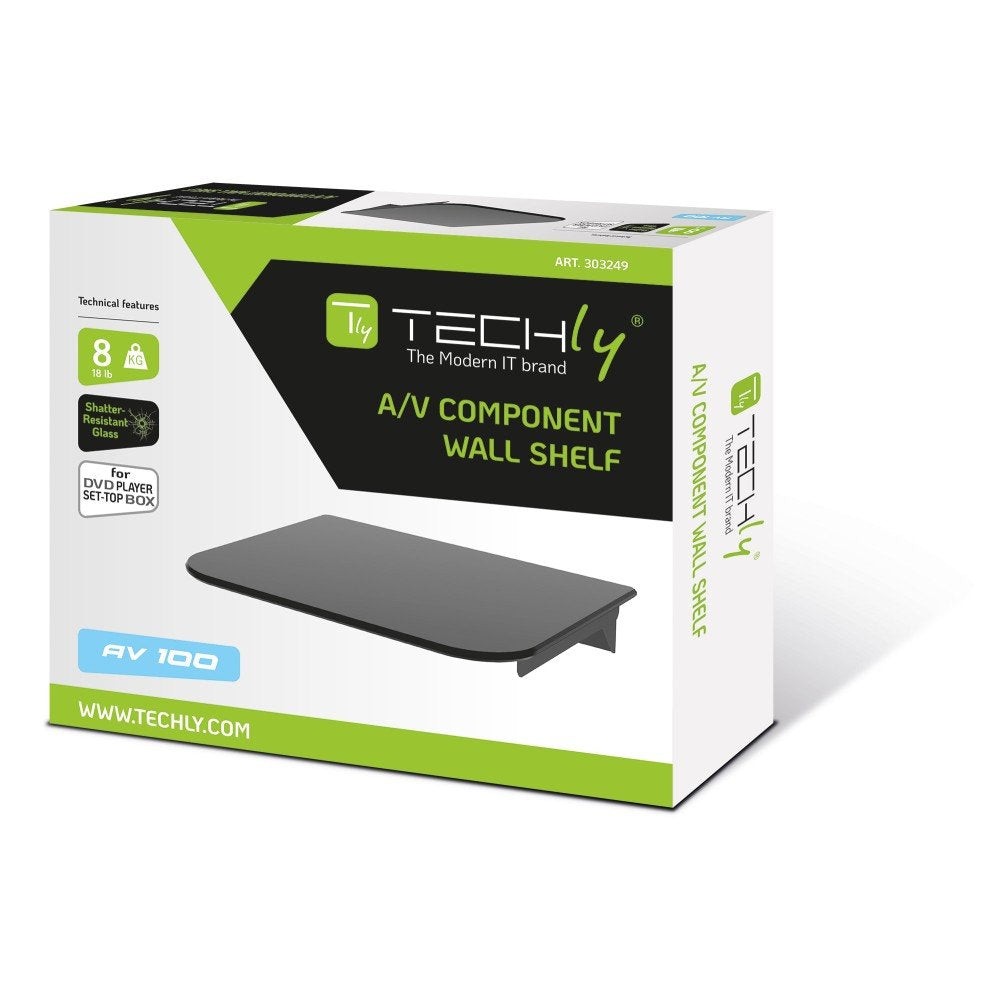 EAN 8057685303249 - Techly ICA-DRS 504 estante para equipo av Negro Vidrio imagen 2