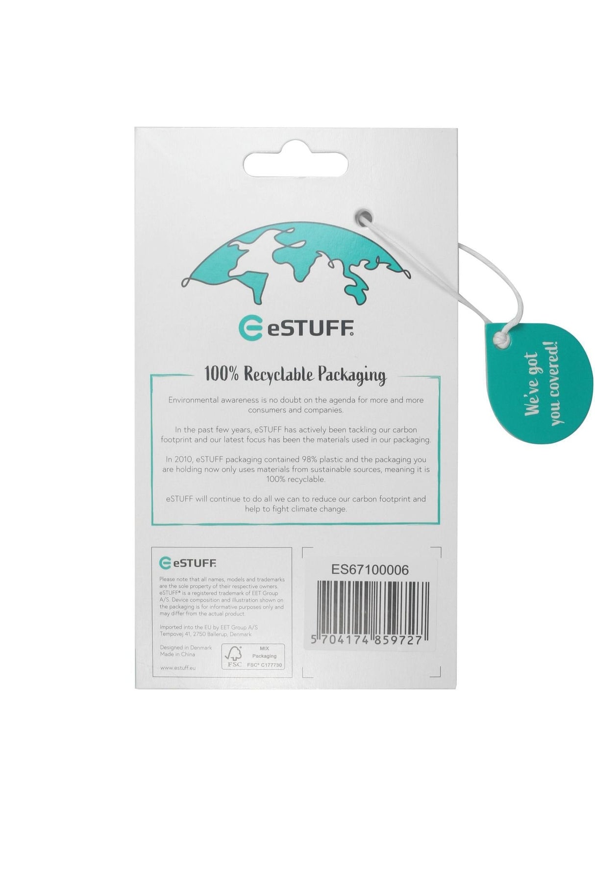 EAN 5704174859727 - eSTUFF ES67100006 funda para teléfono móvil 15,5 cm (6.1") Transparente imagen 3