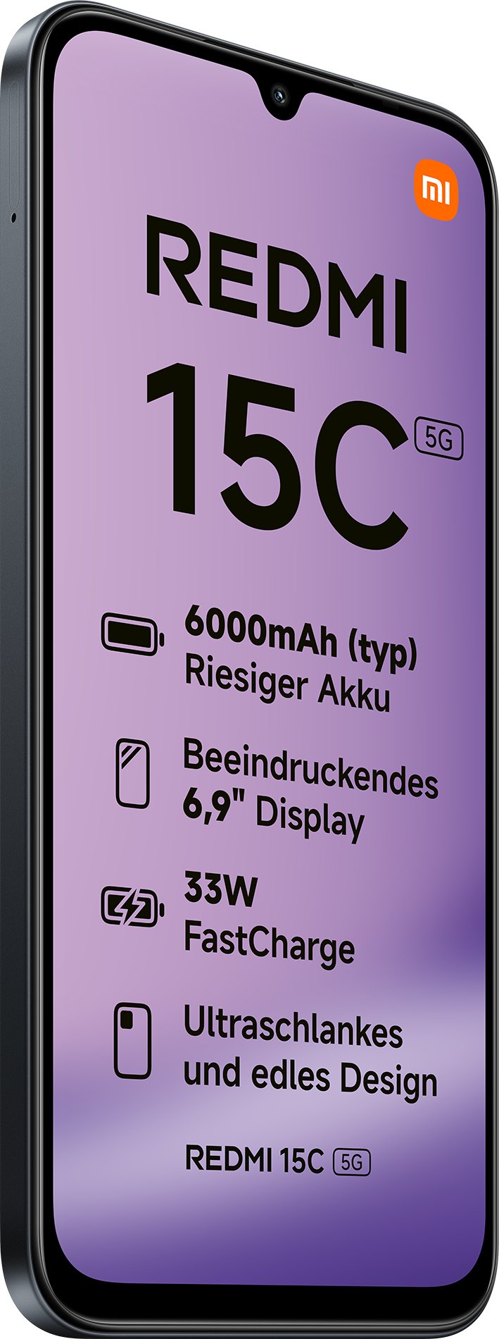 EAN 6932554458607 - Xiaomi Redmi 15C 17,5 cm (6.9") 5G USB Tipo C 4 GB 128 GB 6000 mAh Negro imagen 3