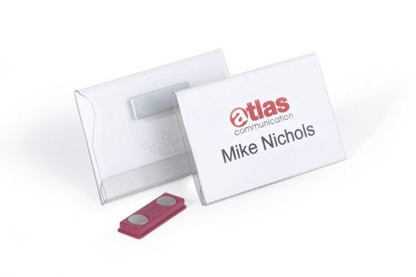Placa Durable Con Imán 54x90mm Paquete De 25 Transp.
