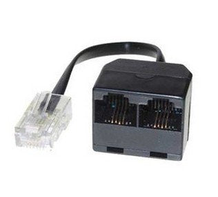 S-Conn 0.1m Rj45 - 2x Rj45 Divisor De Señal Para Cable Coaxial Negro, Transparente