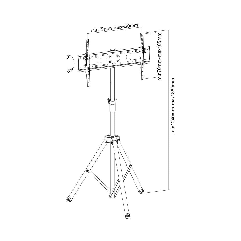 EAN 8051128105650 - Techly ICA-TR17T soporte para pantalla de señalización 177,8 cm (70") Negro imagen 3