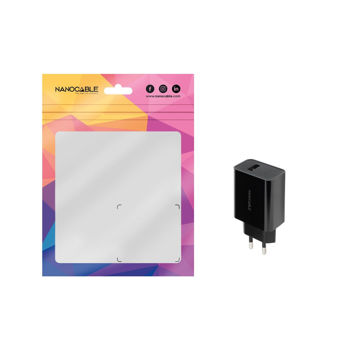 Nanocable Cargador Usb 5v/2.1a - Negro