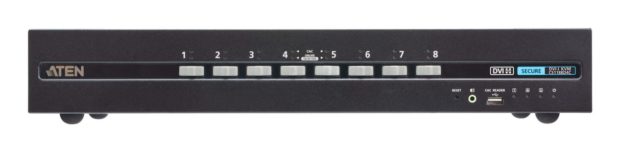 8-Port Usb - 4k Dvi Secure Kvm Switch With Card Reader (Psd Pp V4.0 Compliant)