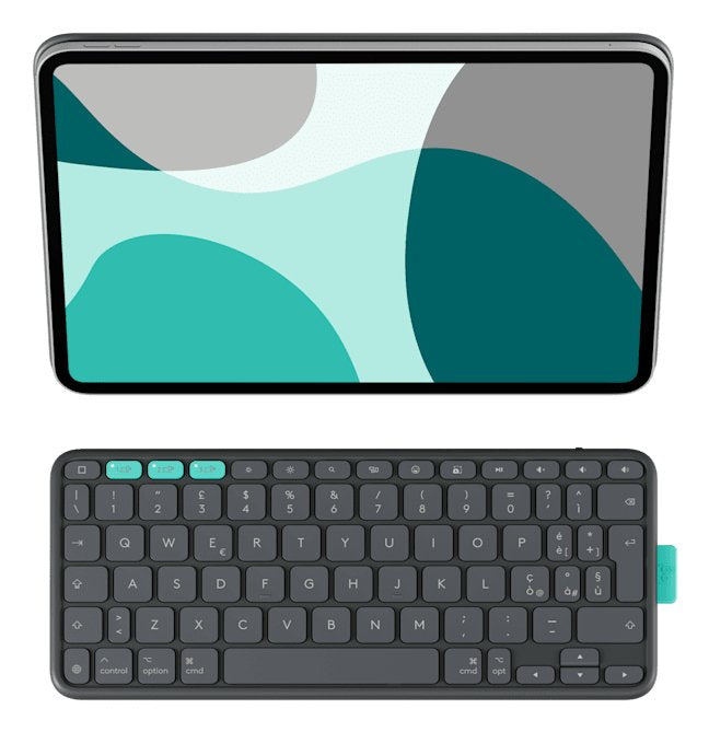 Logitech Flip Folio - Teclado Y Funda Folio - Full Size - Inalámbrico - Bluetooth 5.1 Le - Qwerty - Nórdico (Danés/Finlandés/Noruego/Sueco)