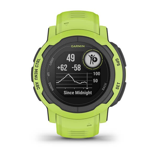 Smartwatch Garmin Instinct 2 Z Czujnikiem TäTna Hrm Elevate (Limonkowy / Limonkowy Pasek)
