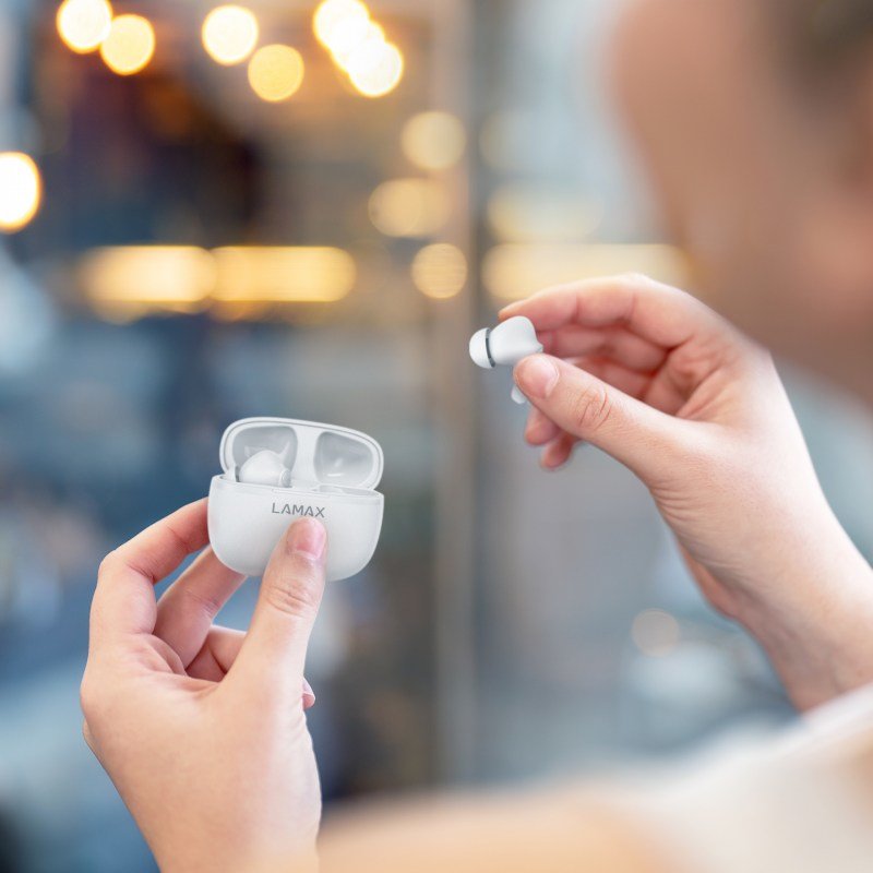 Auriculares Inalámbrico Lamax Clips1 Play Usb Tipo C Bluetooth Blanco