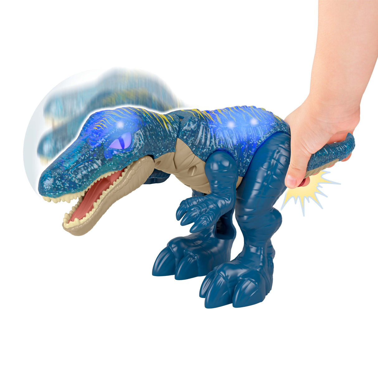 Figura De Juguete De Baryonyx Iluminada Con Gruñido De Jurassic World Imaginext De Fisher-Price Jct48