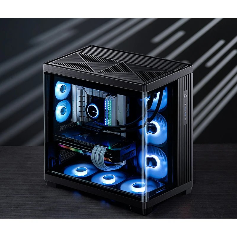 Jonsbo Tk-4 Gehäuse, Midi-Tower, Atx, Tempered Glass - Schwarz