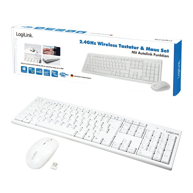 EAN 4052792014556 - LogiLink ID0104W teclado Ratón incluido USB Alemán Blanco imagen 10