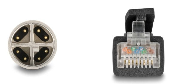 Delock M12 Cable X-Kodiert 8 Pin Stecker Zu Rj45 Stecker Cat.5e S Ftp Flexibel 10 M Schwarz