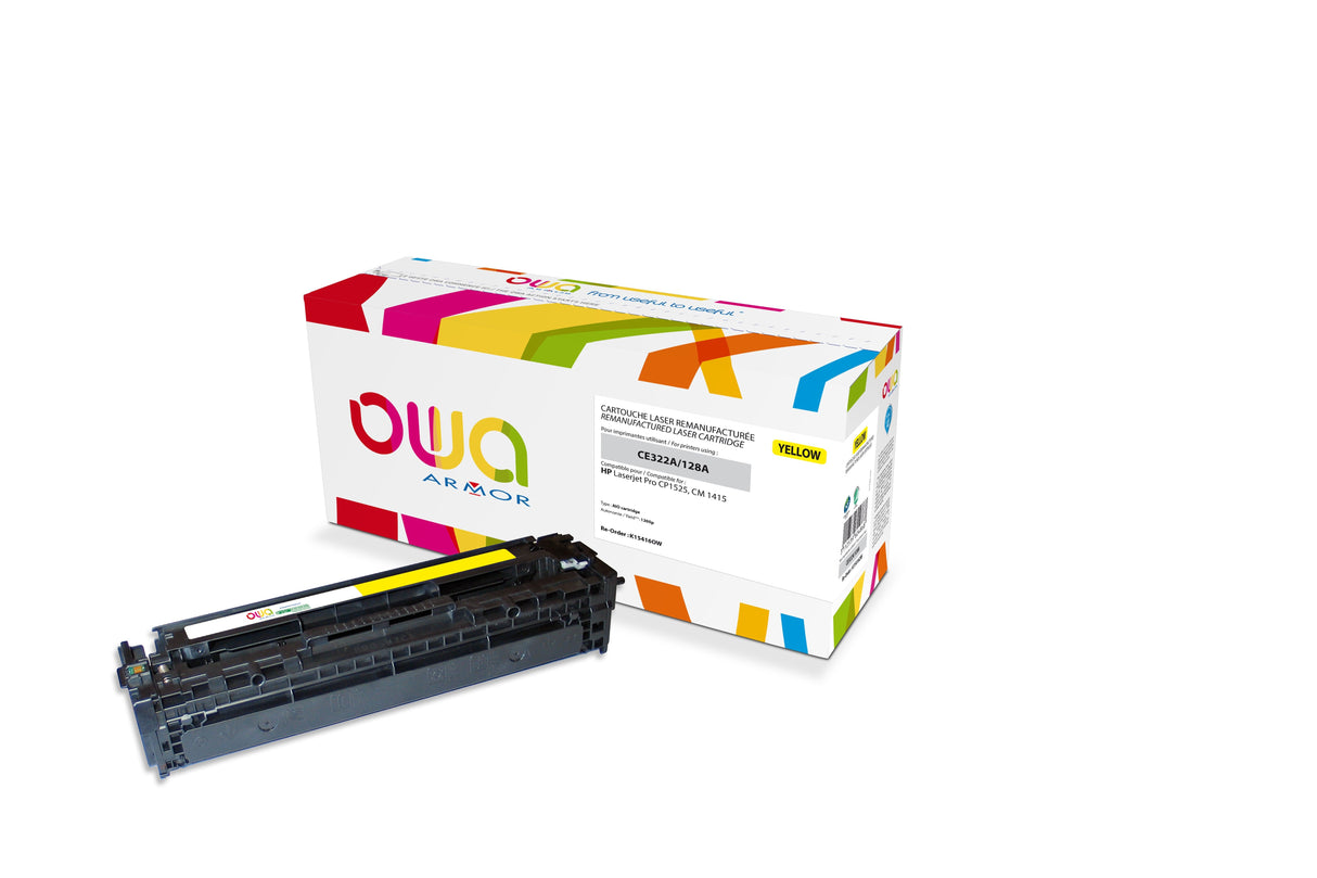 Owa Toner Compatible Con Hp Ce322a (1300 S.) Yellow