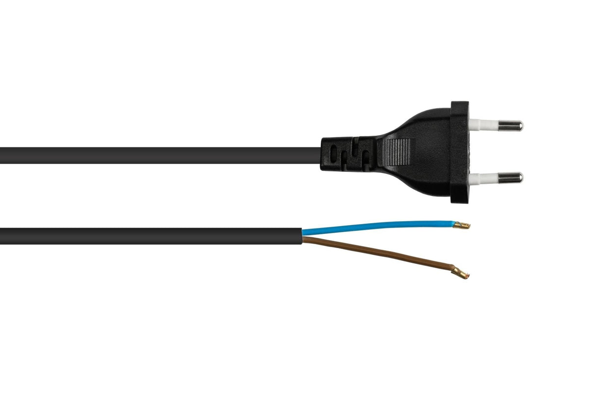 Kabelmeister Euro-Cable De Alimentación An Open End Negro 3 M