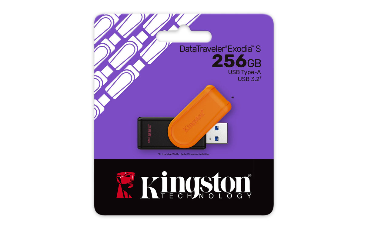 EAN 0740617348736 - Kingston Technology DataTraveler Exodia S unidad flash USB USB tipo A 3.2 Gen 1 (3.1 Gen 1) Negro, Naranj imagen 3