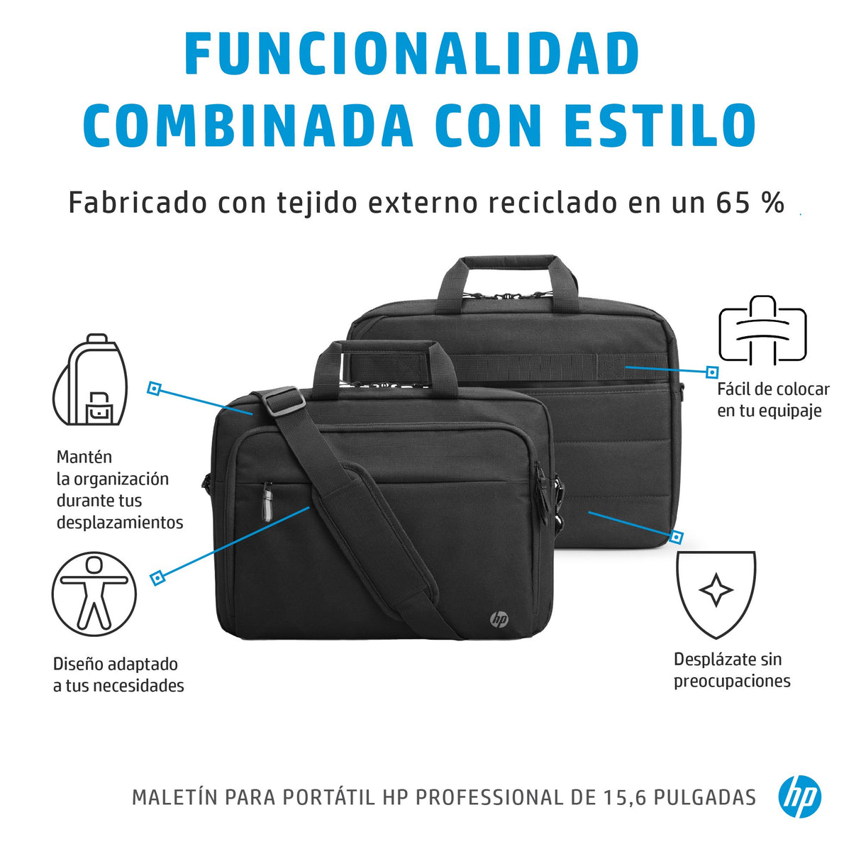 EAN 5715328141780 - HP Professional 15.6 Laptop Bag 39,6 cm (15.6") Maletín Negro imagen 5