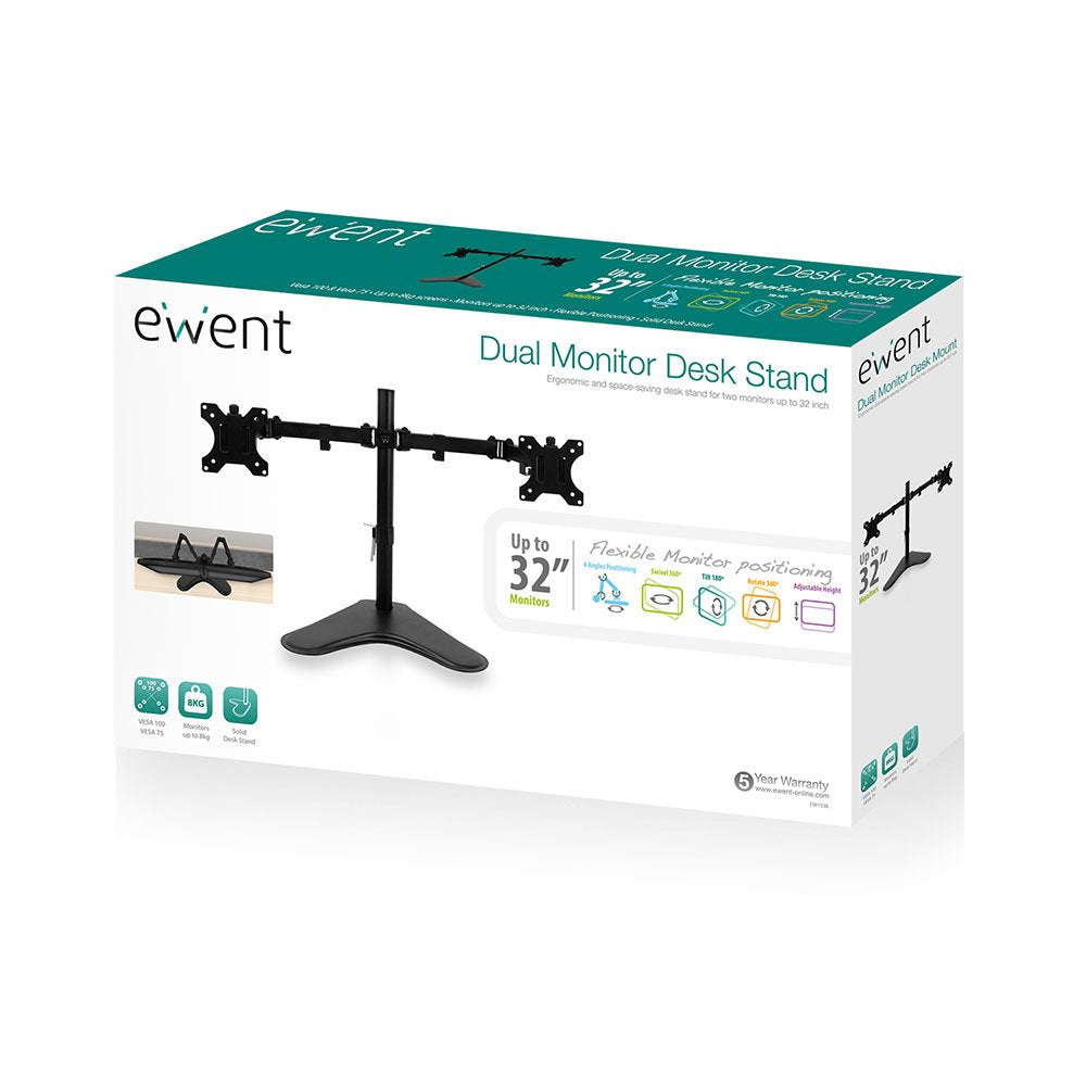 EAN 8054392618468 - Ewent EW1536 soporte para monitor 81,3 cm (32") Escritorio Negro imagen 5