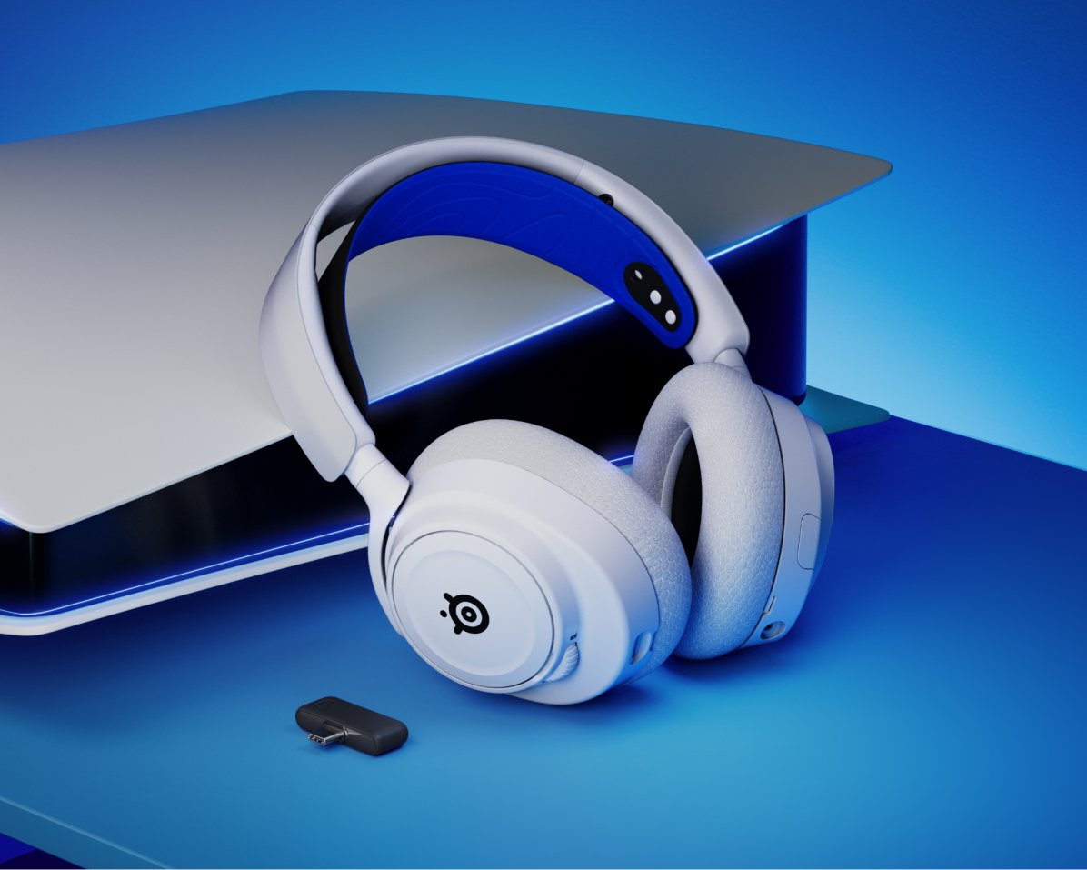 EAN 5707119056502 - Steelseries ARCTIS NOVA 7P WHITE Auriculares Inalámbrico Diadema Juego Bluetooth Azul, Blanco imagen 3