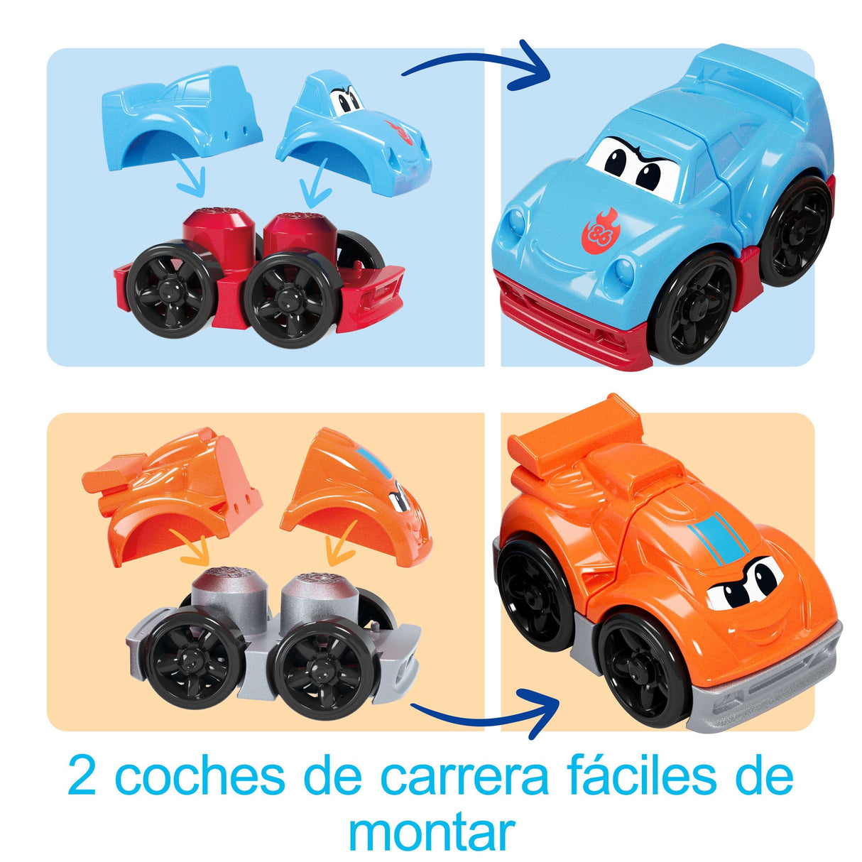 Camion De Carreras Y Construccion Mega Bloks 19pzs