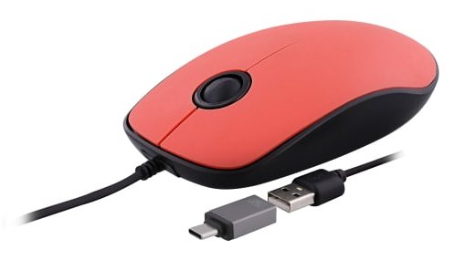 Tnb Raton Con Cable Usb-A & Usb-C Sunset Rojo