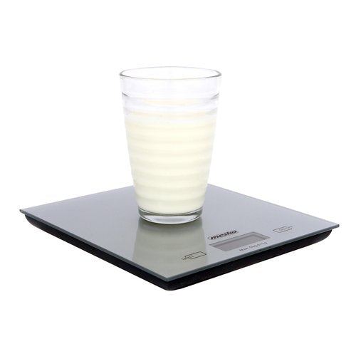 Báscula De Cocina Mesko Ms 3145, Capacidad 5 Kg, Pantalla Lcd Grande, Cero Autoapagado, Silvera