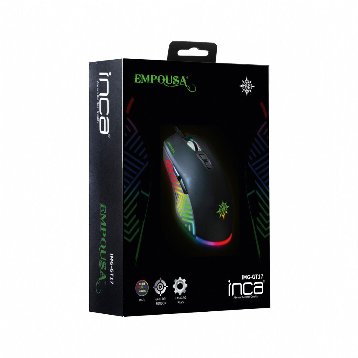 EAN 8681949011863 - Inca IMG-GT17 ratón Juego mano derecha USB tipo A Óptico 6400 DPI imagen 5