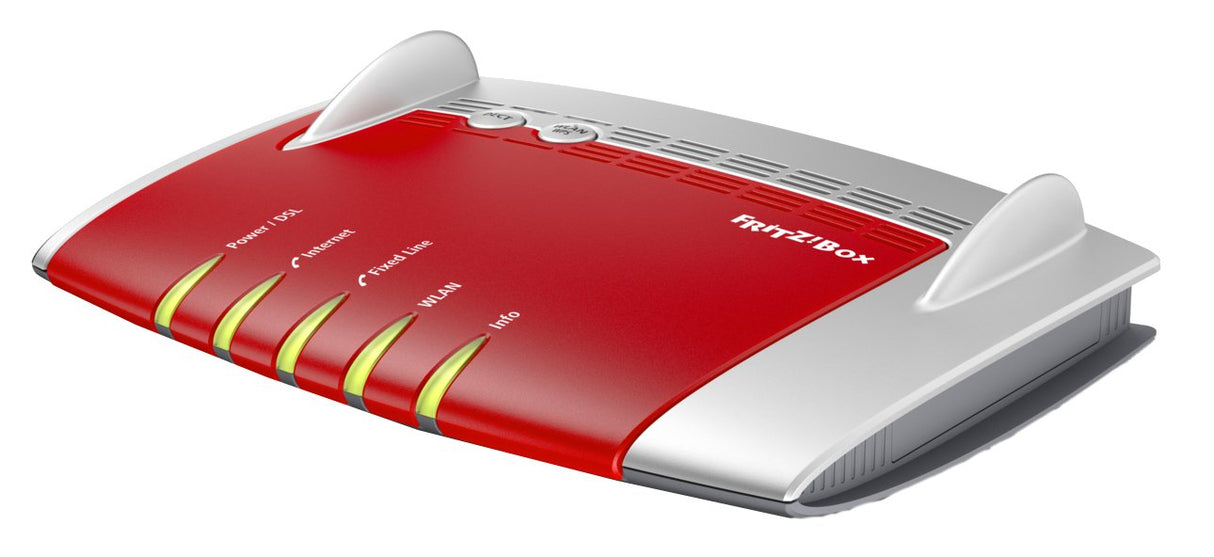 EAN 4023125026478 - Box FRITZ! 7490 International router inalámbrico Gigabit Ethernet Doble banda (2,4 GHz / 5 GHz) Rojo, Pla imagen 1