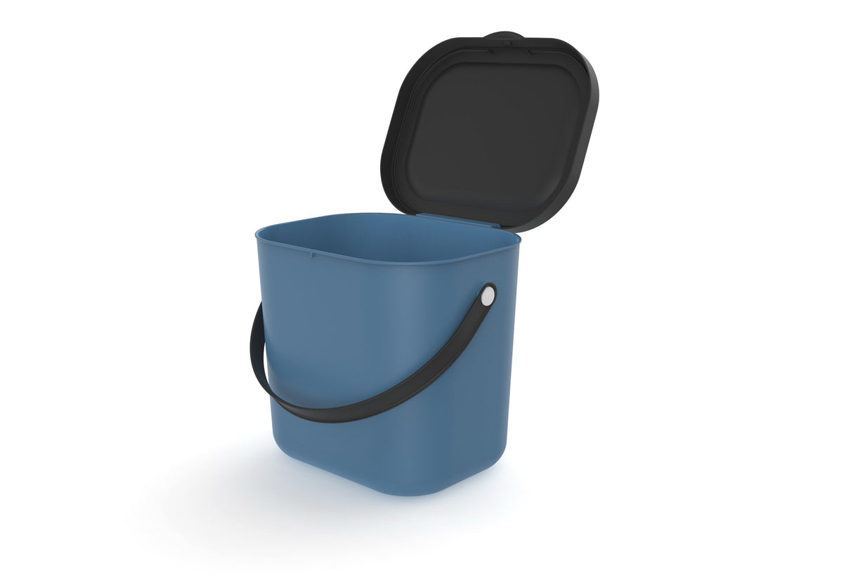 Rotho Albula Cubo De Basura Biológica De 6 Litros Azul