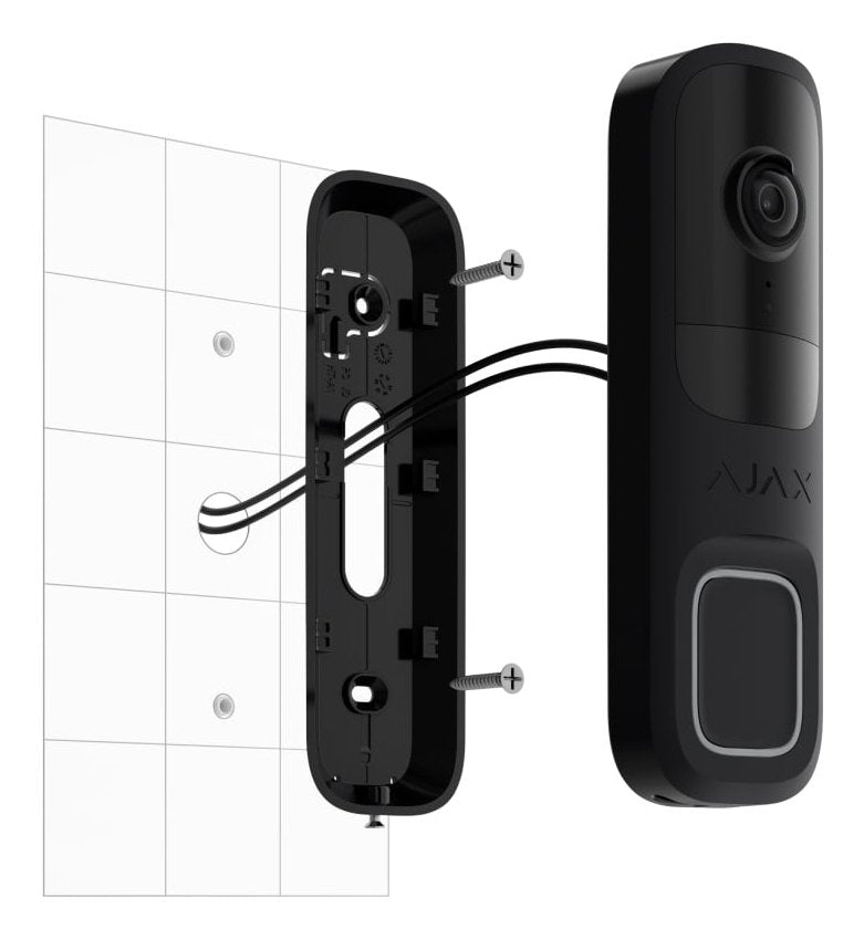 Video Doorbell/Black 66391 Ajax