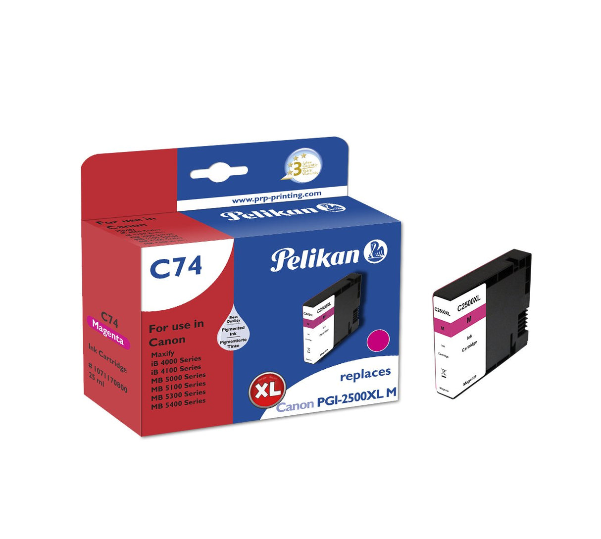 EAN 4018474708007 - Pelikan C74 Magenta cartucho de tinta 1 pieza(s) Compatible Alto rendimiento (XL) imagen 1