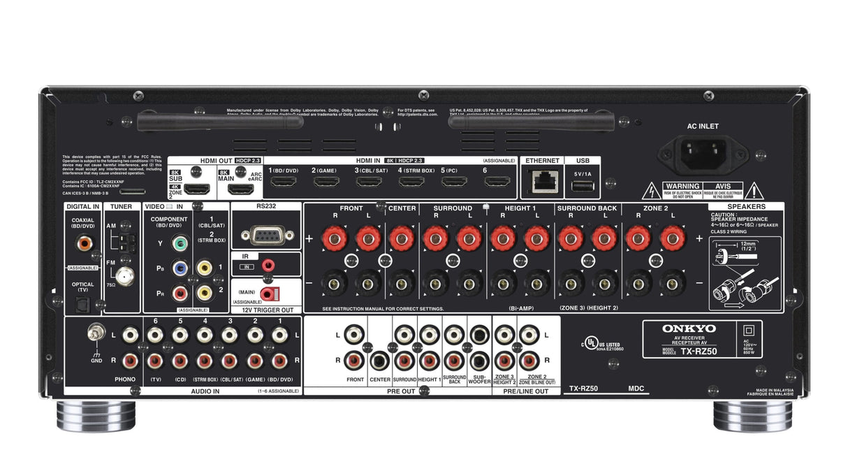 Onkyo Tx-Rz50 Av Receiver 250 W 11.2 Channels Surround 3d Black