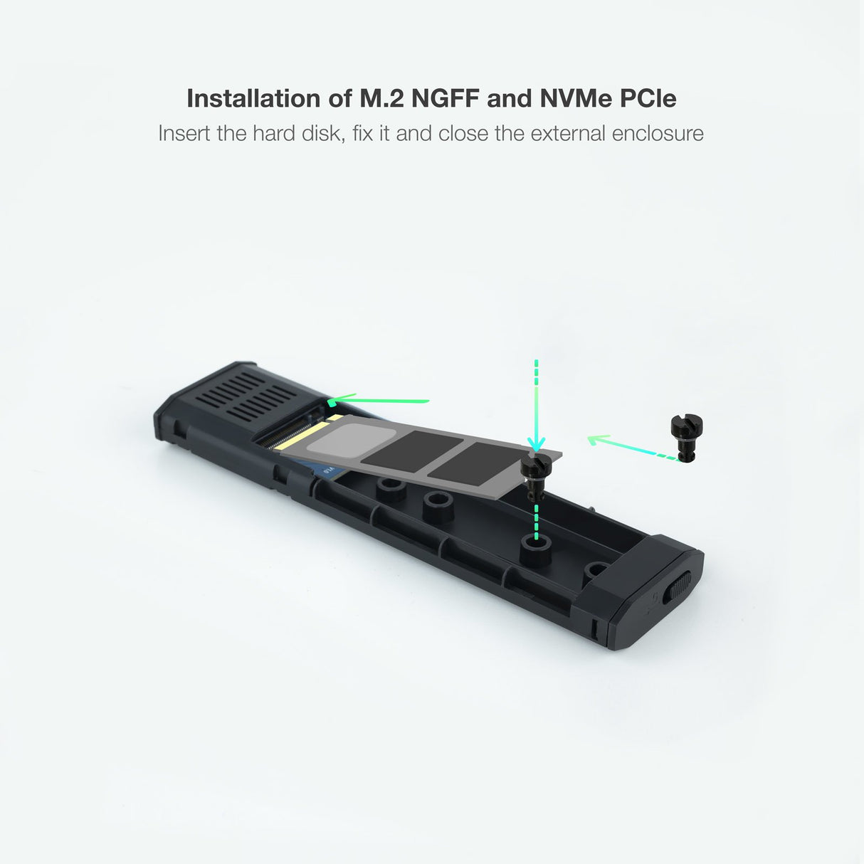 EAN 8433281011427 - TooQ Shura Caja externa para unidad de estado sólido (SSD) Negro M.2 imagen 5