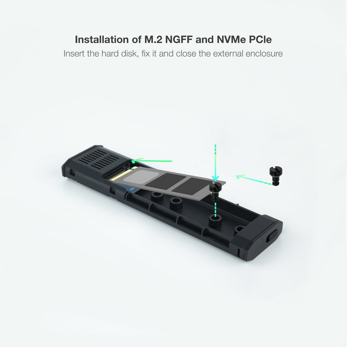 Tooq Shura Carcasa Externa Ssd M.2 Ngff/Nvme Usb-C 3.1 Gen2