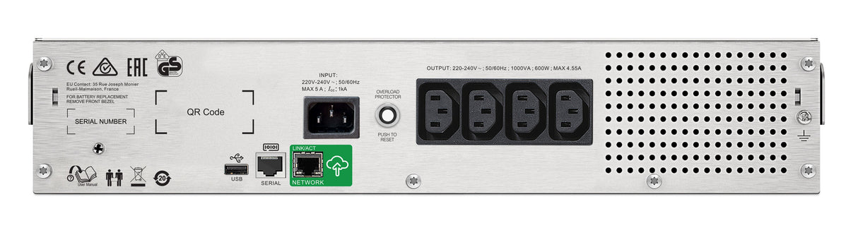 EAN 0731304332930 - APC SMC1000I-2UC sistema de alimentación ininterrumpida (UPS) Línea interactiva 1 kVA 600 W 4 salidas AC imagen 2