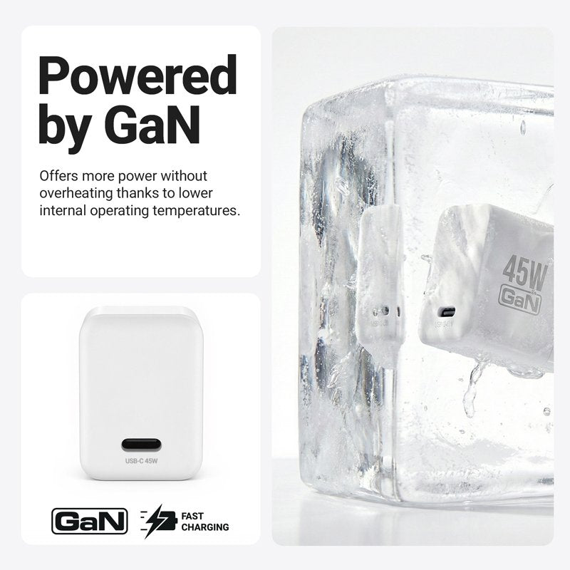 Ladowarka Sieciowa Ultra Compact Gan Usb-C 45w Pd 3.0 Z Pps Biala