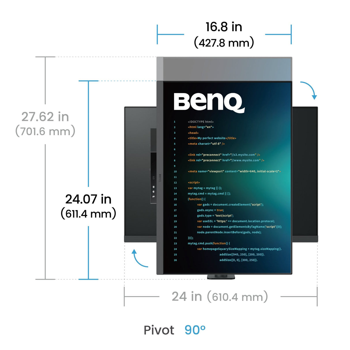 EAN 4718755093302 - BenQ RD280UA pantalla para PC 71,6 cm (28.2") 3840 x 2560 Pixeles 4K Ultra HD Negro imagen 7