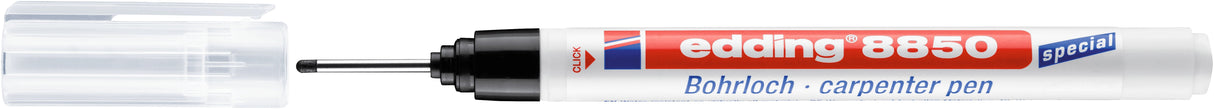 Edding 8850 Marcador Para Taladros - Punta Extralarga 20mm - Trazo 1mm - Secado Rapido - Negro