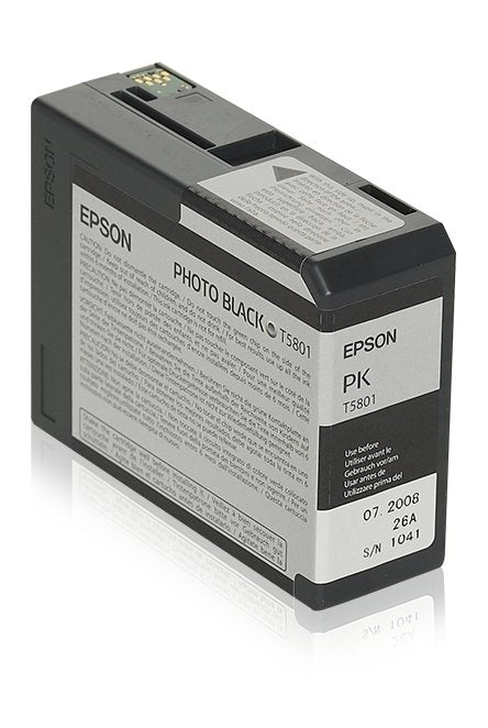 Tinta Original Epson T5801 80 Ml Photo Negro Original Para Stylus Pro 3800, Pro 3880