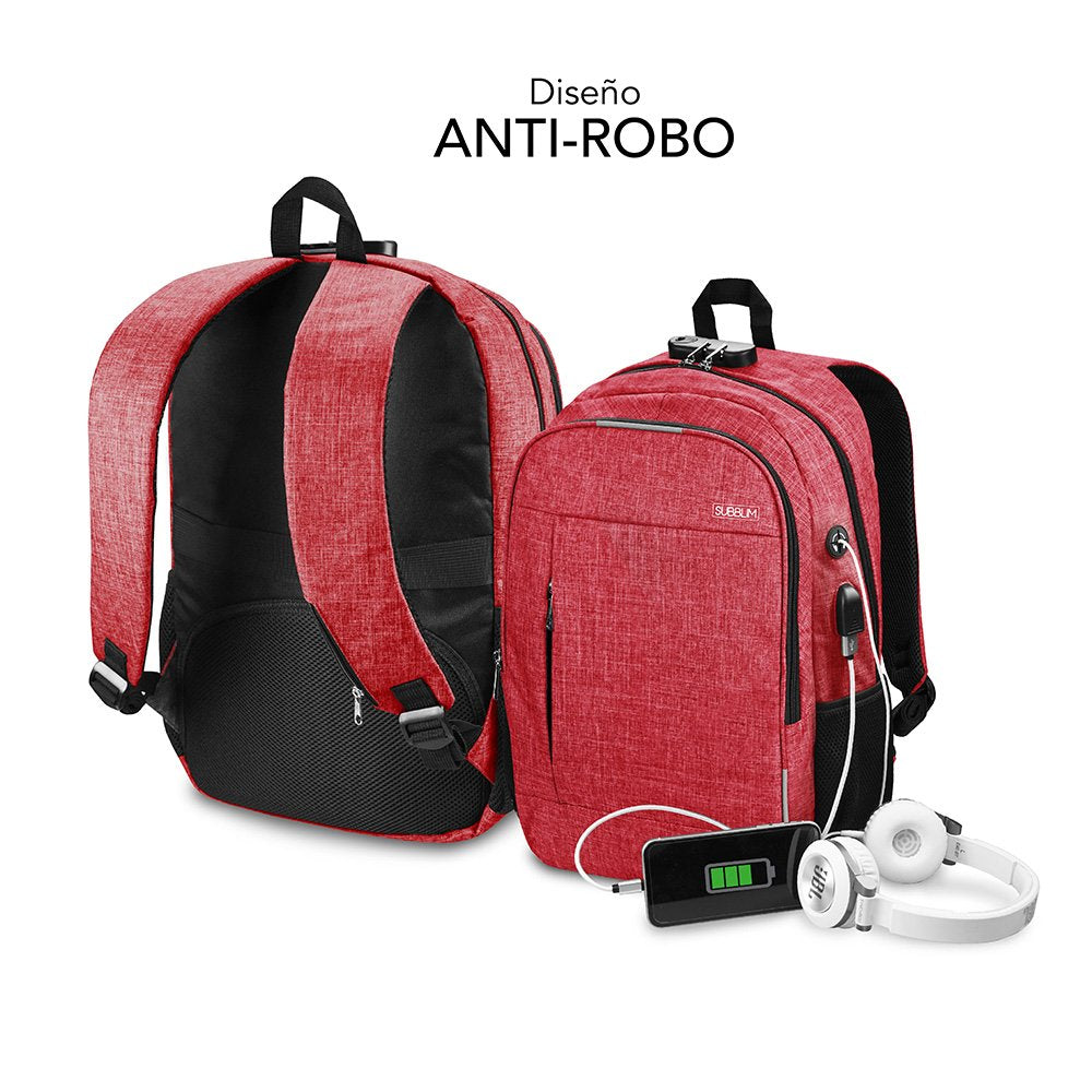 EAN 8436586741358 - SUBBLIM SUB-BP-1UL0002 mochila Rojo Oxford imagen 5