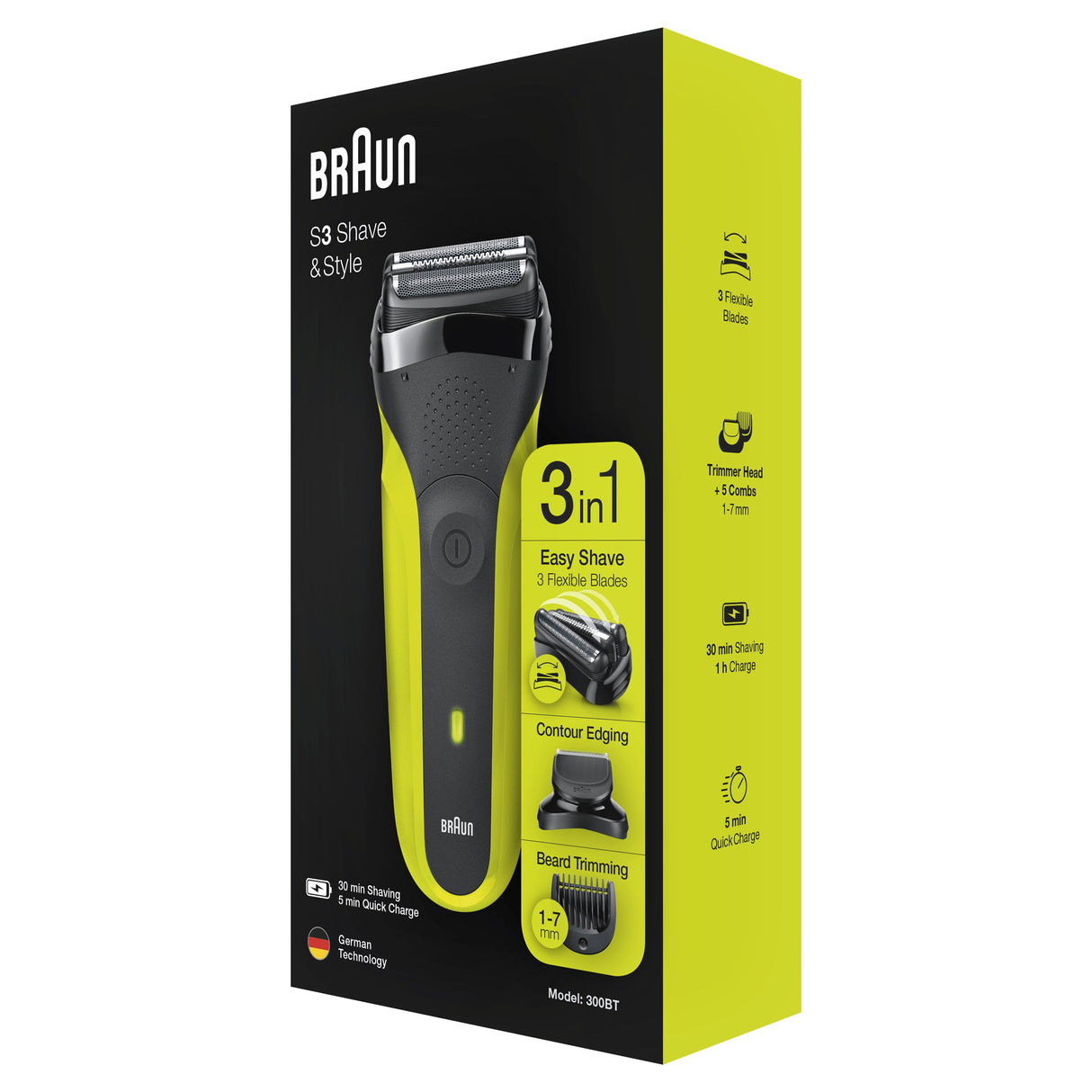 EAN 4210201276395 - Braun Series 3 81702942 afeitadora Máquina de afeitar de láminas Recortadora Negro, Verde imagen 7
