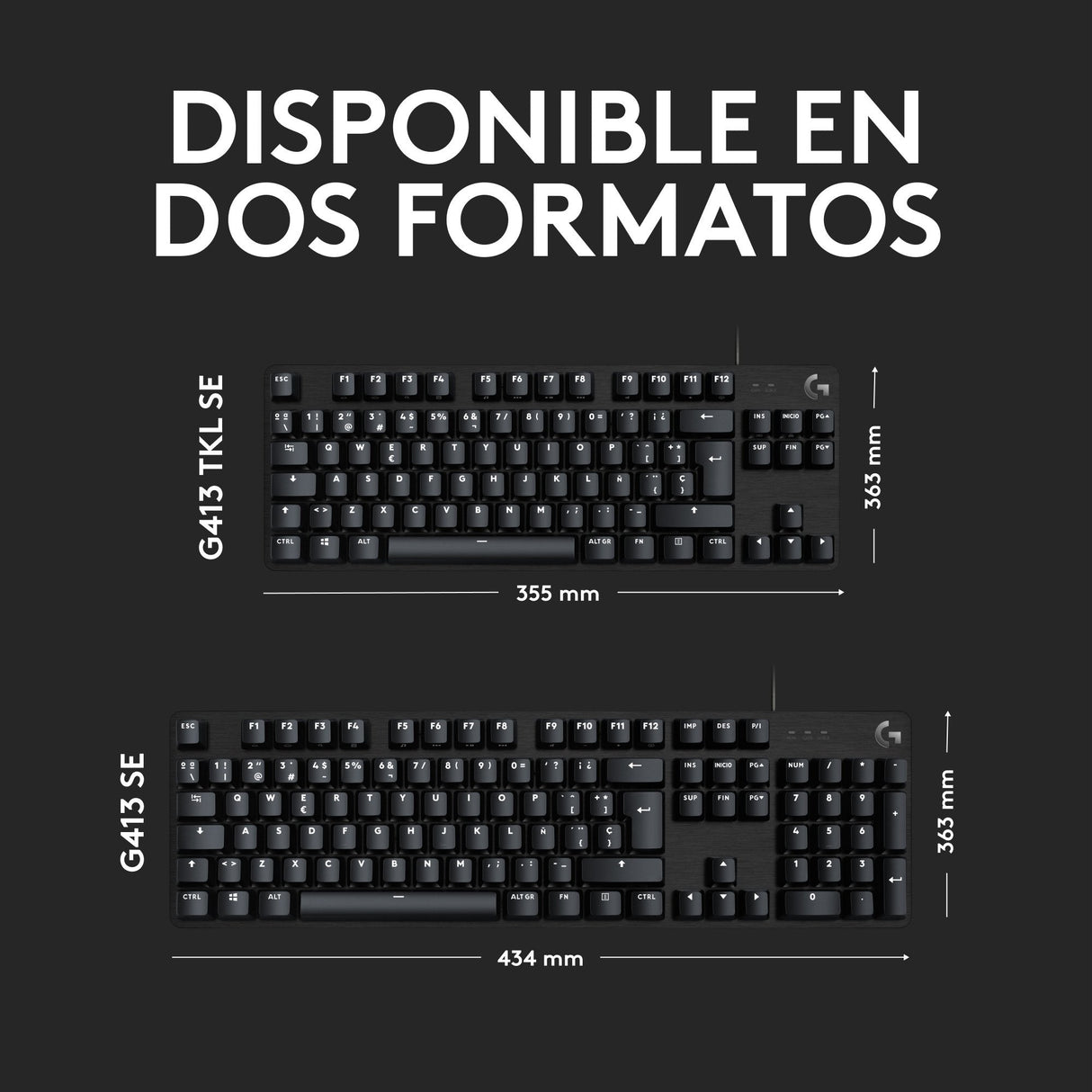 Teclado Español Logitech G G413 Tkl Se Usb Qwerty Negro